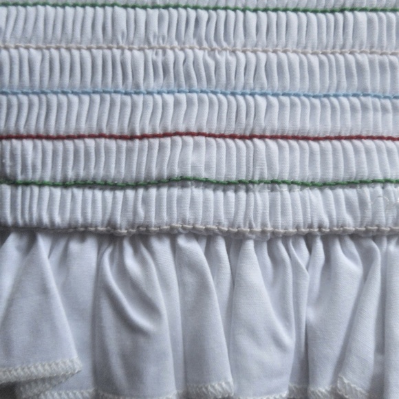 English Factory New White Smocked Sun Dress S - Picture 3 of 7